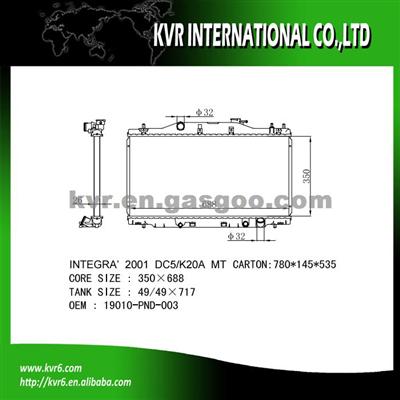 Assy Radiator For HONDA INTEGRA Oem 19010-PND-003