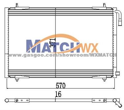 Condenser Peugeot 206'98- 6455.W7 6455.Y0 MC13004