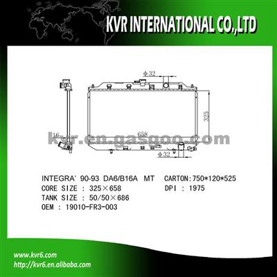 Radiator Factory For HONDA INTEGRA Oem 19010-FR3-003