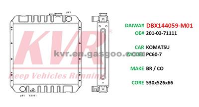 Radiator For KOMATSU PC60-7 Oem 201-03-71111