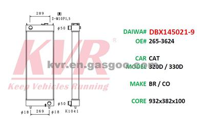 Radiator For CATERPILLAR 320 / 330D Oem 265-3624