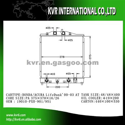 Brazed Radiator For HONDA LifeDunk Oem 19010-PXH-901 19010-PXH-951