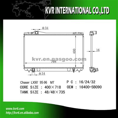 Radiator Factory For CHASER LX90 OE No.：16400-5B090