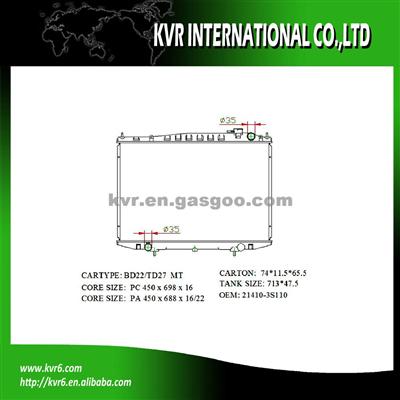 Assy Radiator Car Radiator For NISSAN NAVARA D22 2.4 OEM 21460-3S100