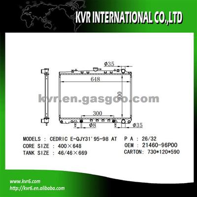 Car Radiator For NISSAN CEDRIC E-QJY31 2.0 OEM 21460-96P00