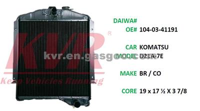 Radiator For KOMATSU D21A-7E Oem 104 03 41191
