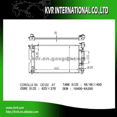 Competitive Radiator For COROLLA OE No.：16400-6A300