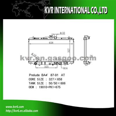 Aluminum Radiator For HONDA PRELUDE Oem 19010-PK1-675