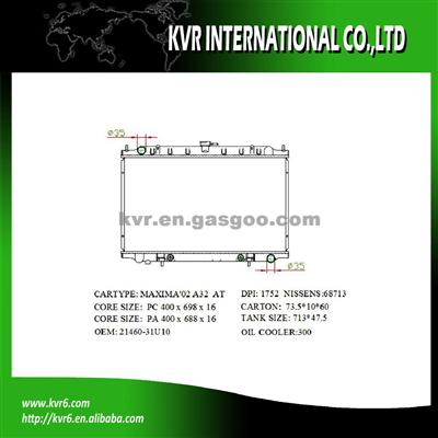 Mechanical Auto Radiator For NISSAN MAXIMA A32 OEM 21460-31U10