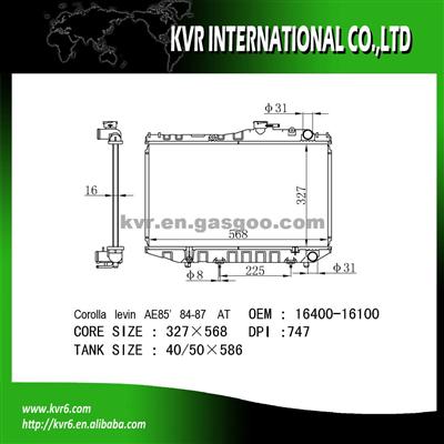 Panel Radiator For COROLLA OE No.：16400-16100