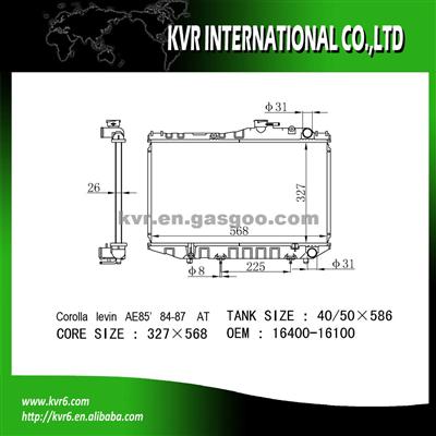 Radiator For COROLLA OE No.：16400-16100