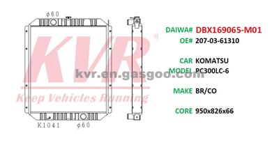 Radiator For KOMATSU PC300LC-6 OEM 207-03-61310