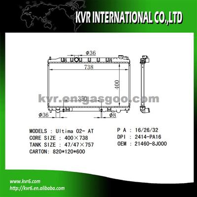 Automobile Radiator For NISSAN ALTIMA OEM 21460-8J000