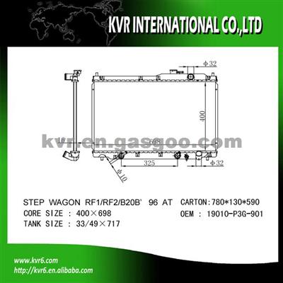 Performance Aluminum Radiator For HONDA STEP WAGON Oem 19010-P3G-901 19010-P3G-902