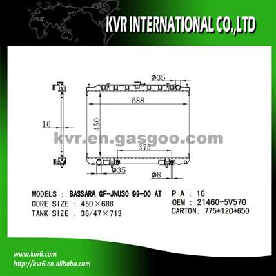 Alloy Radiator For NISSAN BASSARA GF-JNU30 OEM 21460-5V570