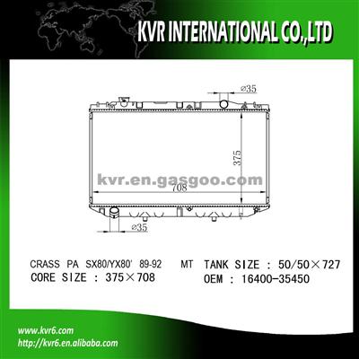 Cheap Radiator For CRESSIDA/MARK 2/CRESTA/CHASER OE No.：16400-35450