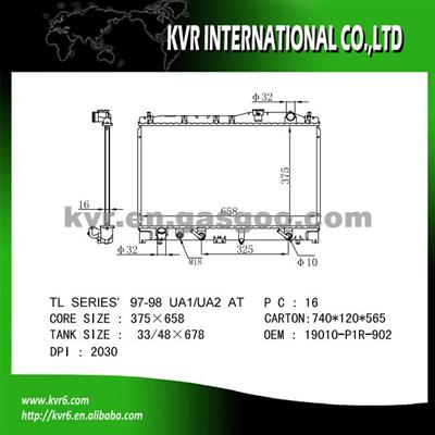 Auto Cooling System Radiator For HONDA TL SERIES UA1 Oem 19010-P1R-902