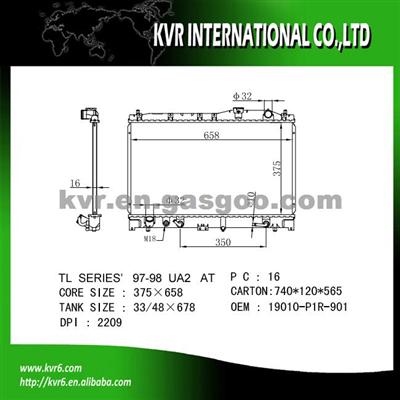 Brazing Radiator For HONDA TL SERIES UA2 Oem 19010-P1R-901