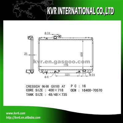 Car Accessories For CRESSIDA/CHASER/CREST OE No.：16400-70570