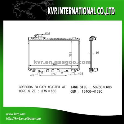 Radiator For CRESSIDA OE No.：16400-41380