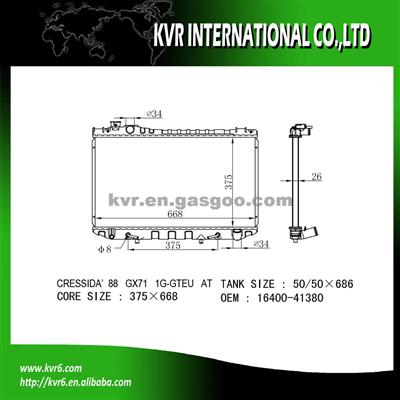 CRESSIDA Car Radiator OE No.：16400-41380