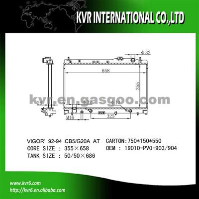 Aluminum Radiator For HONDA VIGOR Oem 19010-PV0-903 19010-PV0-904