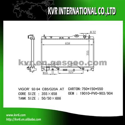 Auto Aluminum Radiator For HONDA VIGOR Oem 19010-PV0-903 19010-PV0-904