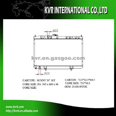 Radiator Assy For NISSAN SENTRA OEM 21410-95FOE