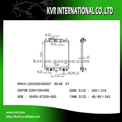 Radiator Assy For DAIHATSU MIRA L200/500/300/EF Oem 16400-87259/87289