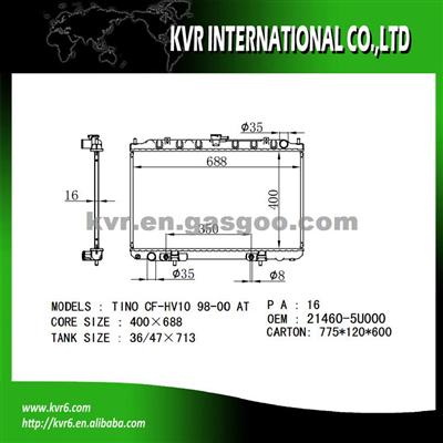 Auto Radiator For NISSAN TINO CF-HV10 OEM 21460-5U000