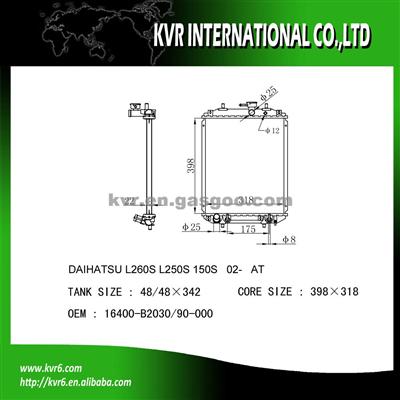 Aluminum Car Radiator For DAIHATSU L260S L250S 150S Oem 16400-B2030/90