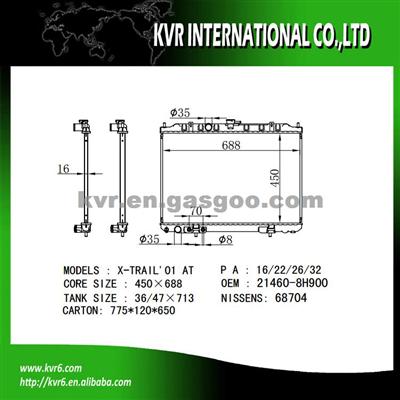 Complete Radiator For NISSAN X-TRAIL T30 2.0 OEM 21460-8H900