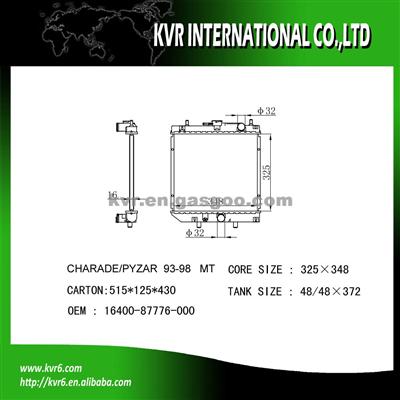 Auto Cooling Radiator For DAIHATSU CHARADE IV G200 Oem 16400-87776/87F45/87F44