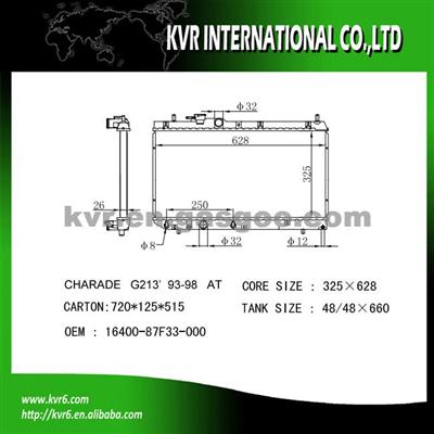 Fin Tube Radiator For DAIHATSU CHARADE IV G213 Oem 16400-87F33