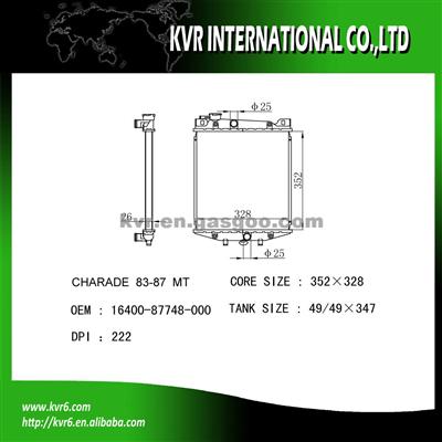 Made In China Radiator For DAIHATSU CHARADE II G30 Oem 16400-87748