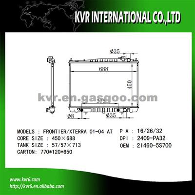 Car Radiator For NISSAN FRONTIER/XTERRA OEM 21460-5S700