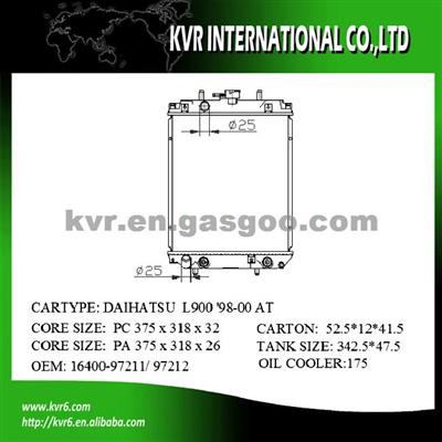 Aftermarket Radiator For DAIHATSU L900 Oem 16400-97211/97212