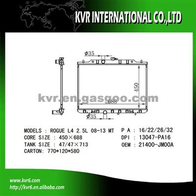 Auto Cooling Radiator For NISSAN ROGUE L4 2.5L OEM 21400-JM00A