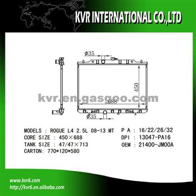 Auto Engine Cooling Radiator For NISSAN ROGUE L4 2.5L OEM 21400-JM00A