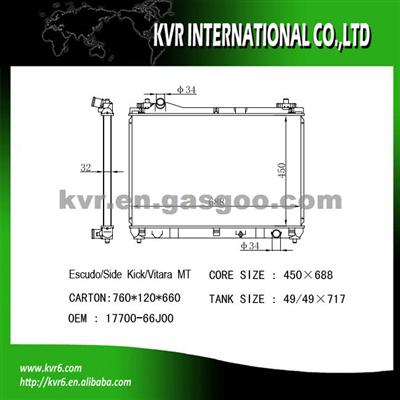Brazed Car Radaitor For SUZUKI ESCUDO/SIDEKICK/VITARA Oem 17700-66J00