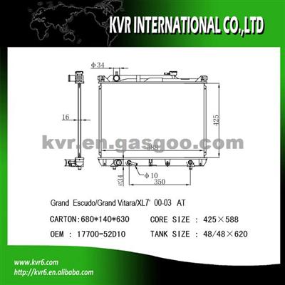 Cooling Radiator For SUZUKI ESCUDO/GRAND VITARA Oem 17700-52D10