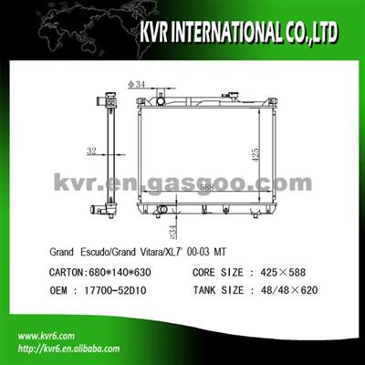 Cheap Radiator For SUZUKI ESCUDO/GRAND VITARA Oem 17700-52D10