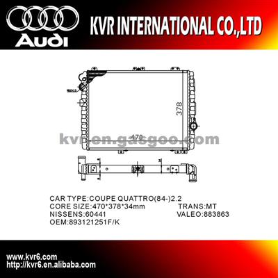 Car Radiator For Audi 80 / 90 (81-) Oem 855121251F