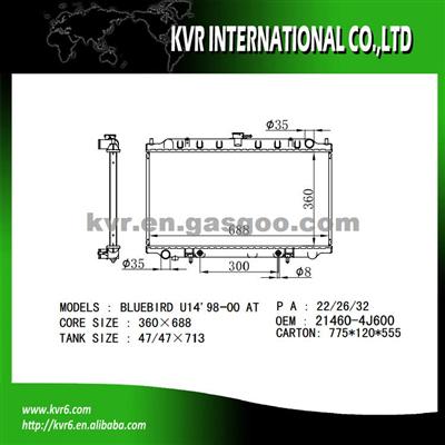 Radiator Assembly For NISSAN BLUEBIRD U14 OEM 21460-4J600