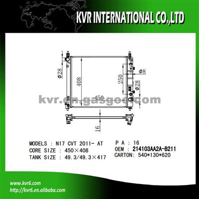 Assembly Radiator For NISSAN SUNNY OEM 21410-3AA2A-B211