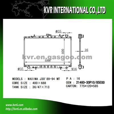 Auto Cooling System Radiator For NISSAN MAXIMA J30 3.0 I V6 24V OEM 21410-30P10/85E00