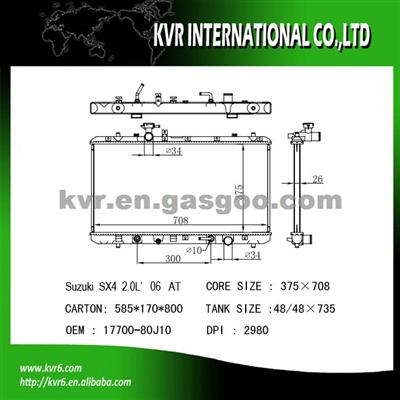 Car Cooling System Radiator For SUZUKI SX4 Oem 17700-80J10
