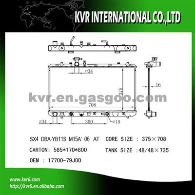 Brazing Radiator For SUZUKI SX4 Oem 17700-79J00