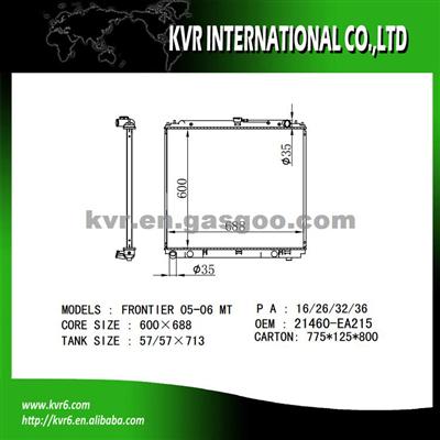 Passenger Car Radiator For NISSAN FRONTIER 4.0 I V6 OEM 21460-EA215