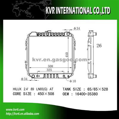 Toyota Cooling Radiator OEM 16400-35380/35520